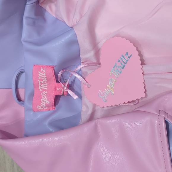 Dolls Kill Pastel Vegan Moto Jacket - Picture 2 of 9